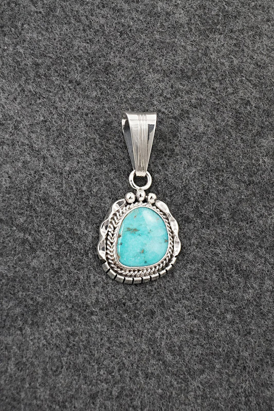 Turquoise & Sterling Silver Pendant - Samuel Yellowhair