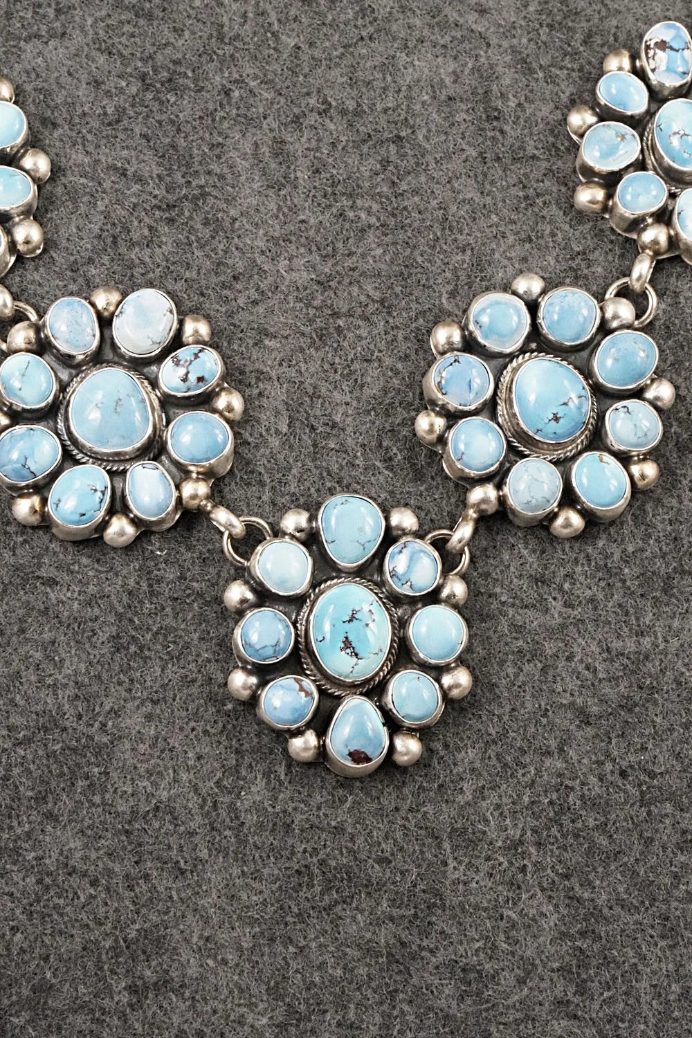 Turquoise & Sterling Silver Necklace and Earrings Set - Kathleen Livingston