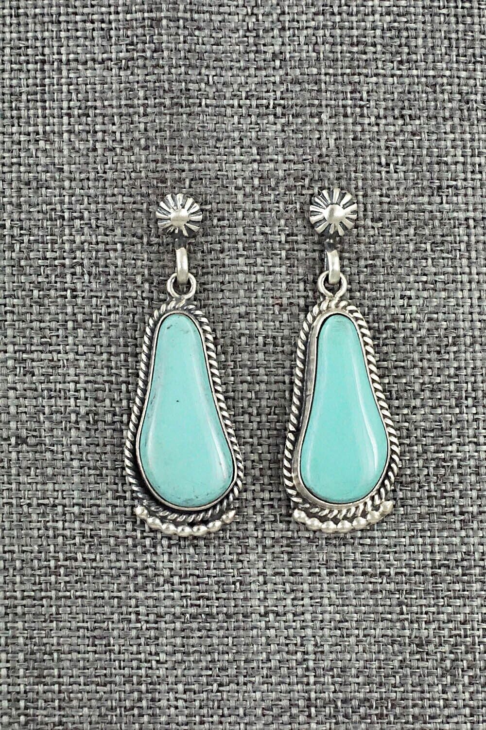 Turquoise & Sterling Silver Earrings - Verley Betone