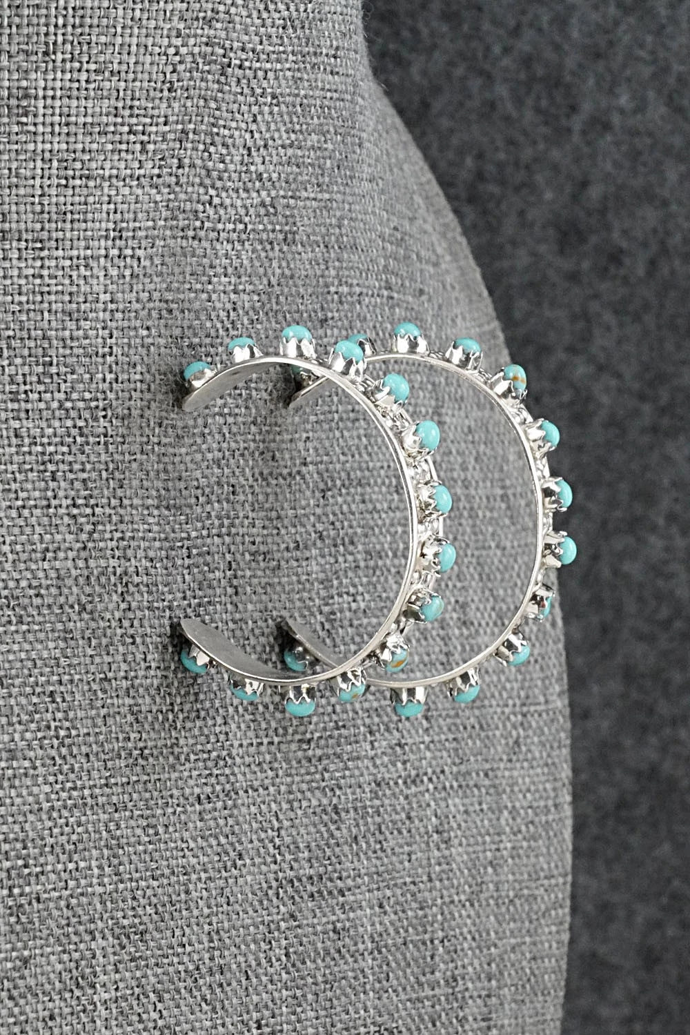 Turquoise & Sterling Silver Earrings - Joanne Cheama