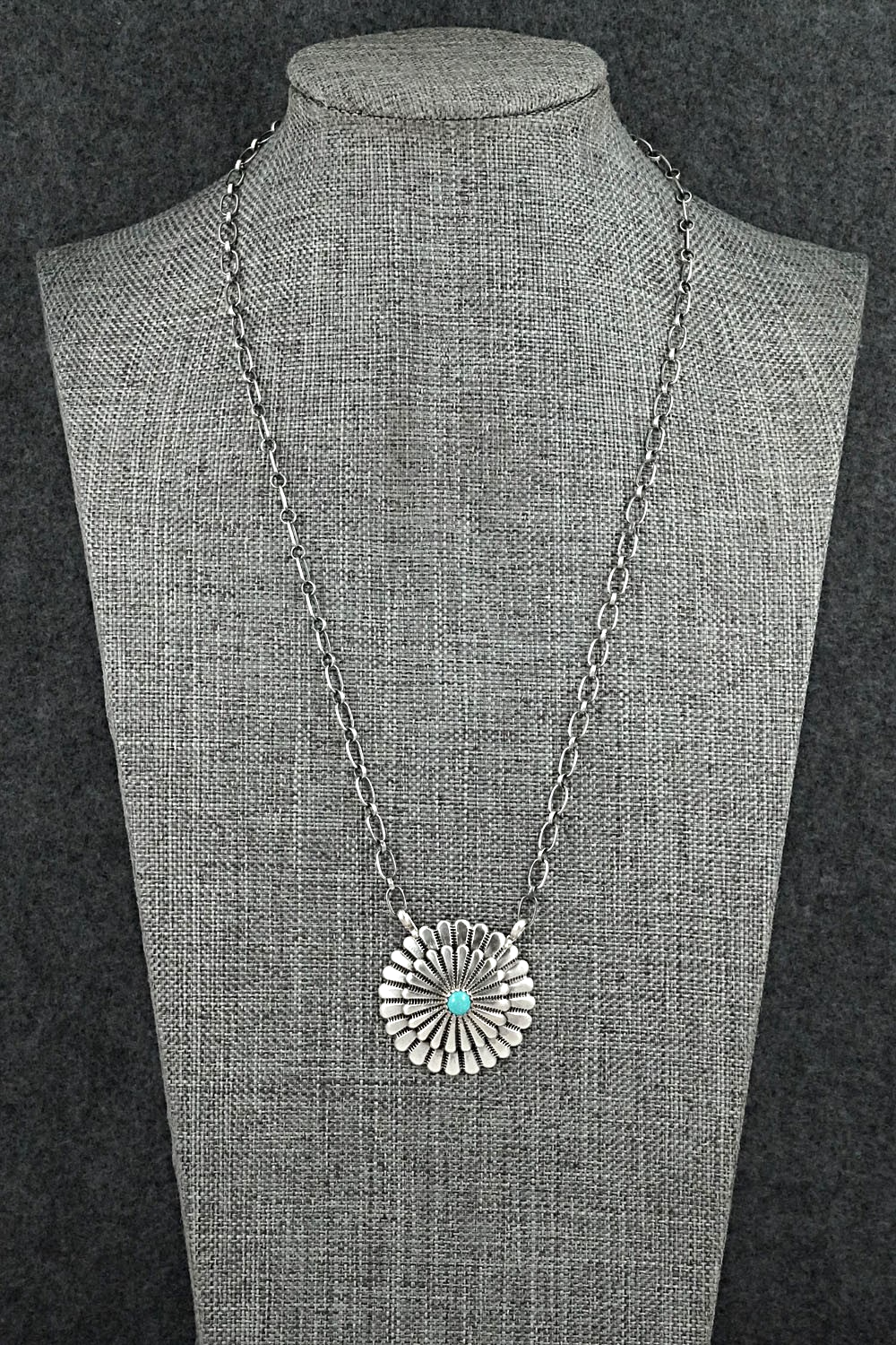 Turquoise & Sterling Silver Necklace - Sheldon Mariano