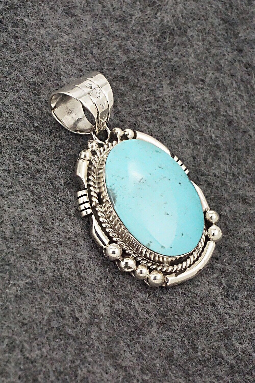 Turquoise & Sterling Silver Pendant - Charlene Yazzie