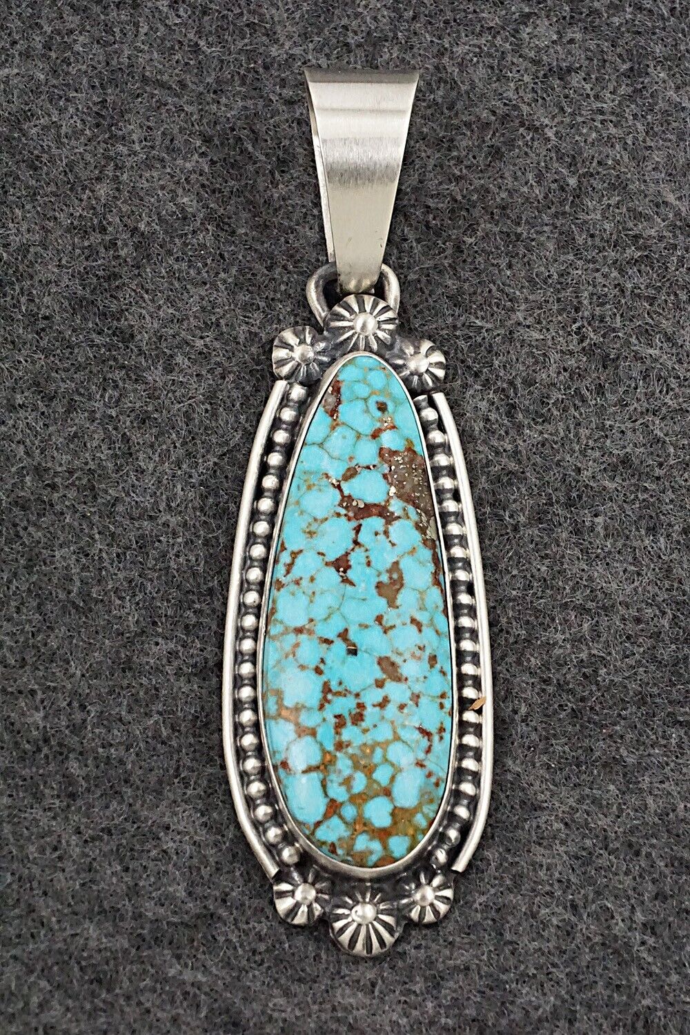 Turquoise & Sterling Silver Pendant - Darrin Livingston