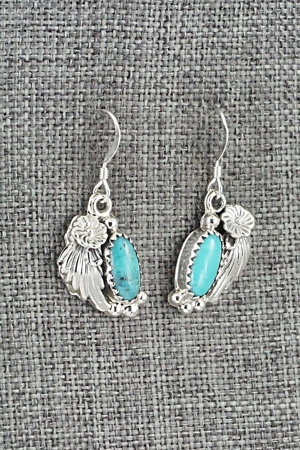 Turquoise and Sterling Silver Earrings - Andrew Vandever