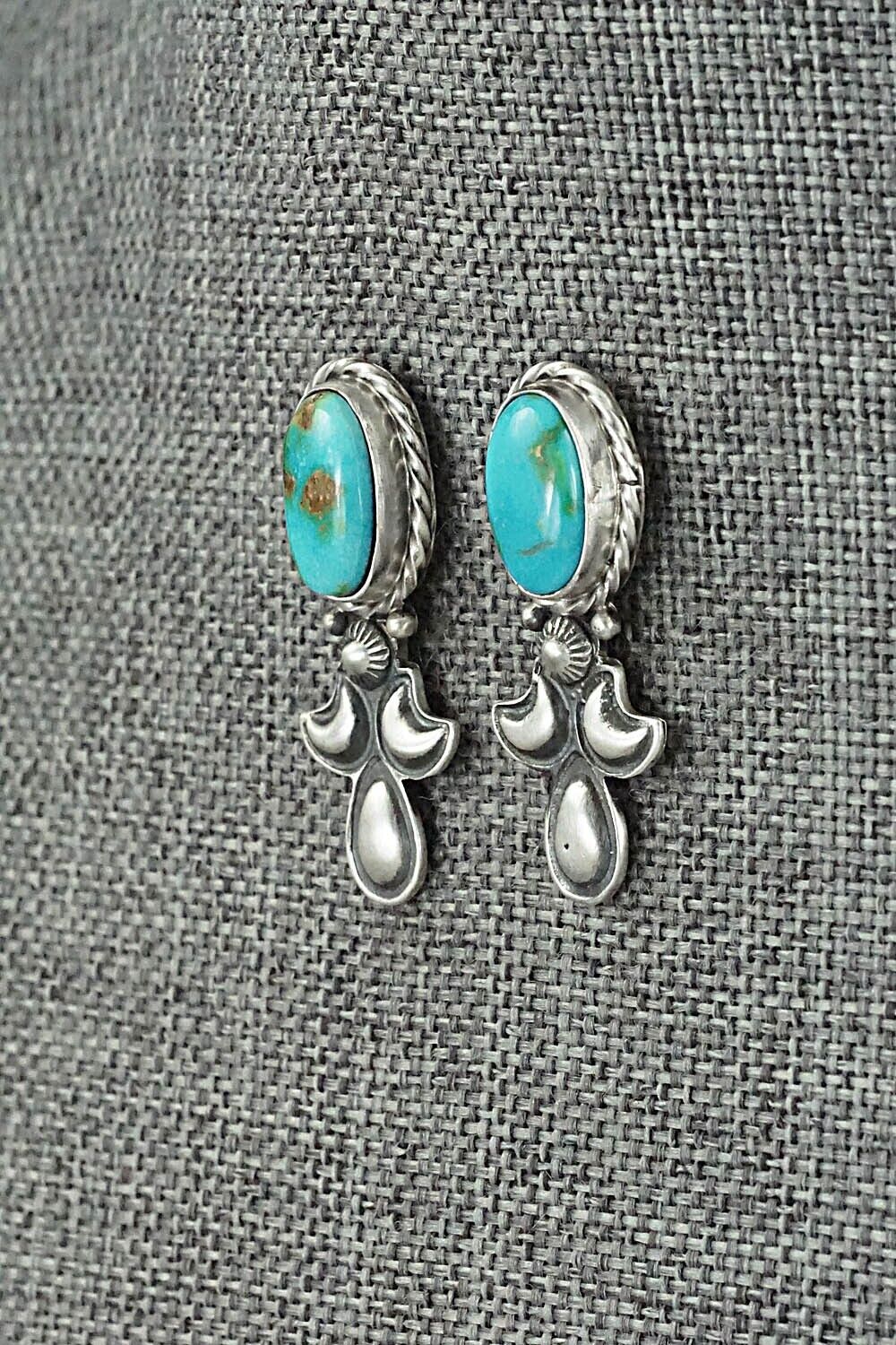 Turquoise & Sterling Silver Squash Blossom Set - Adrienne Gordon