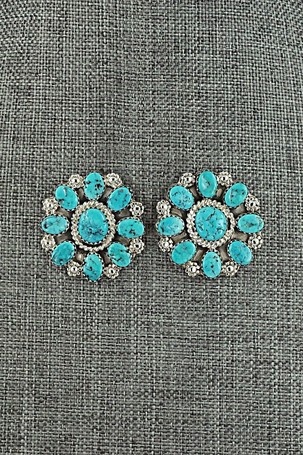 Turquoise & Sterling Silver Earrings - Martin Muskett