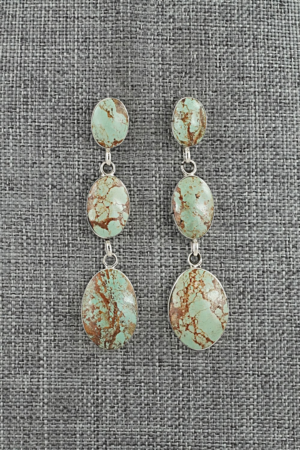 Turquoise & Sterling Silver Earrings - Irvin Tsosie