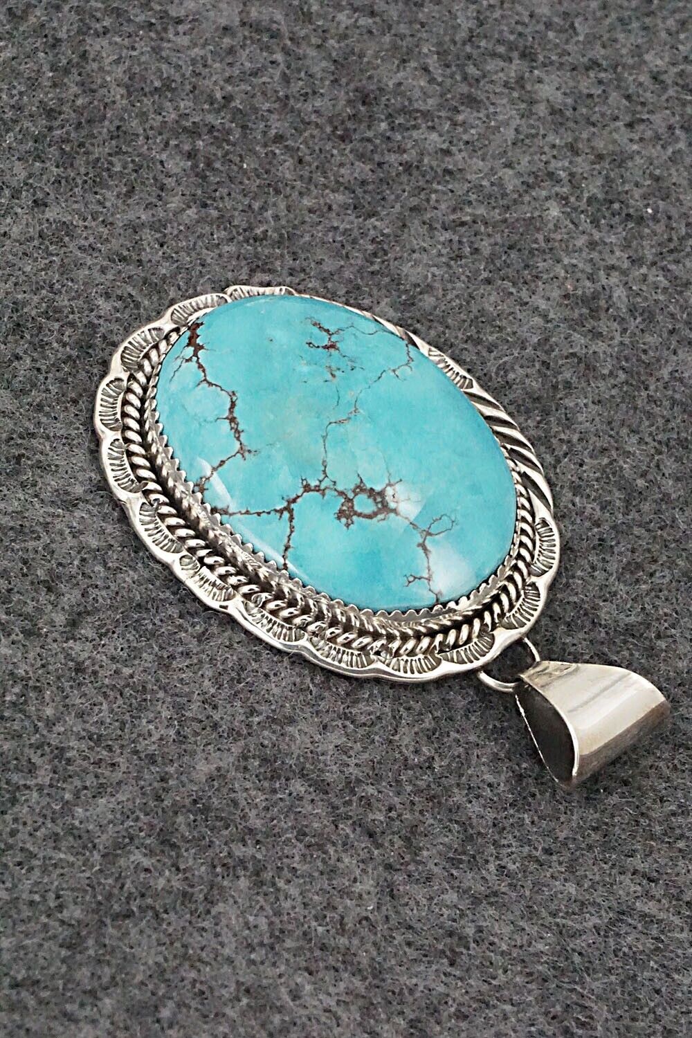 Turquoise & Sterling Silver Pendant - Freda Martinez