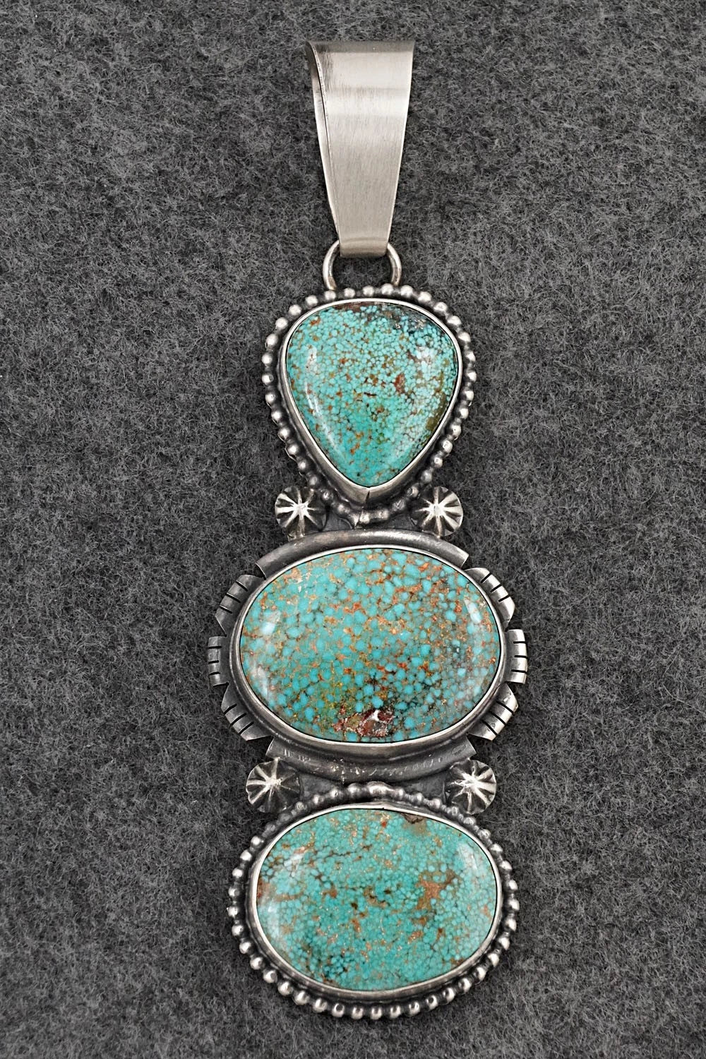 Turquoise & Sterling Silver Pendant - Randy Billy