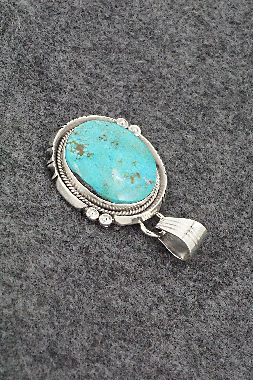 Turquoise & Sterling Silver Pendant - Daniel Benally