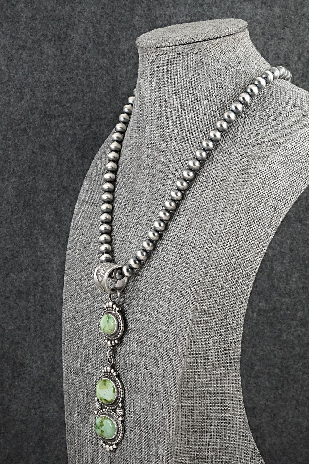 Turquoise & Sterling Silver Necklace - Tom Lewis