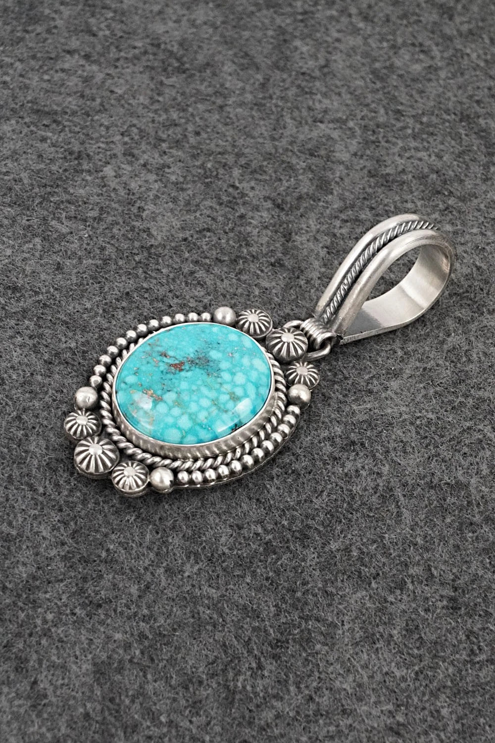 Turquoise & Sterling Silver Pendant - Michael Calladitto