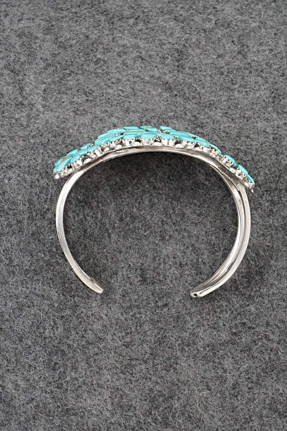 Turquoise & Sterling Silver Bracelet - Griffin & Vangie Tsabetsaye