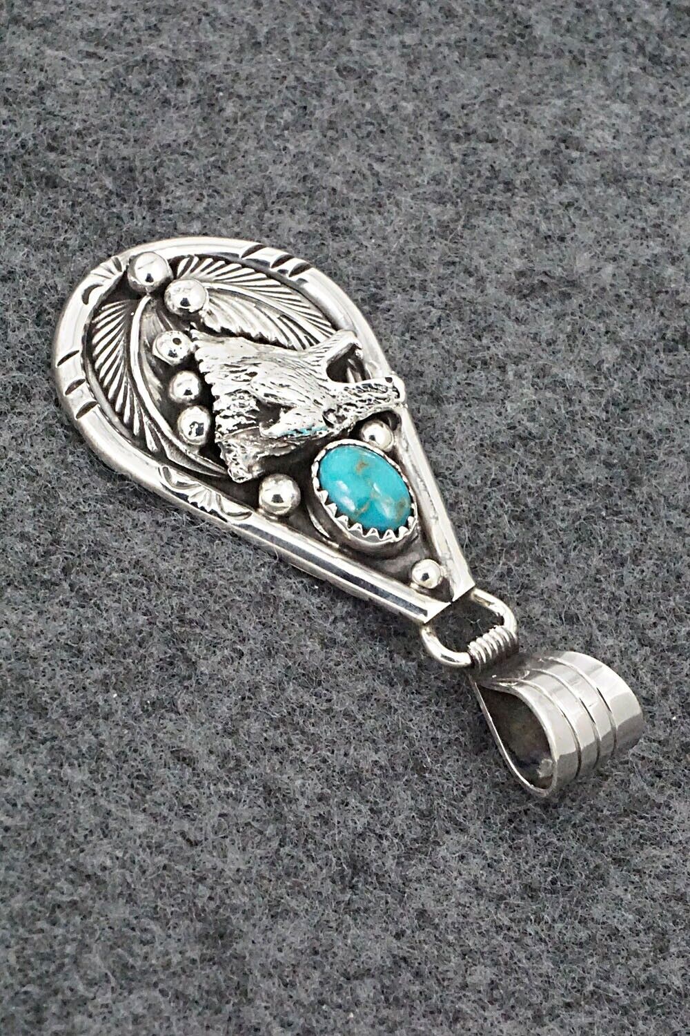 Turquoise & Sterling Silver Pendant - Henry Attakai