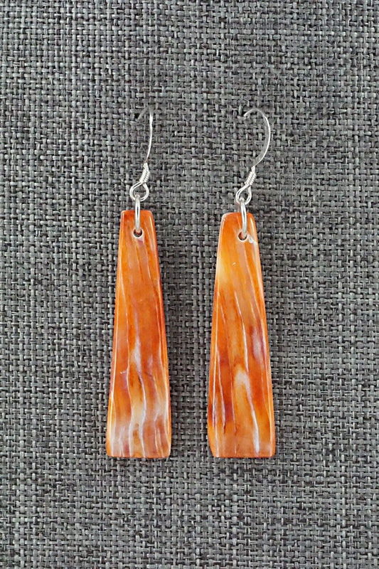 Spiny Oyster & Sterling Silver Earrings - Jesus Espino