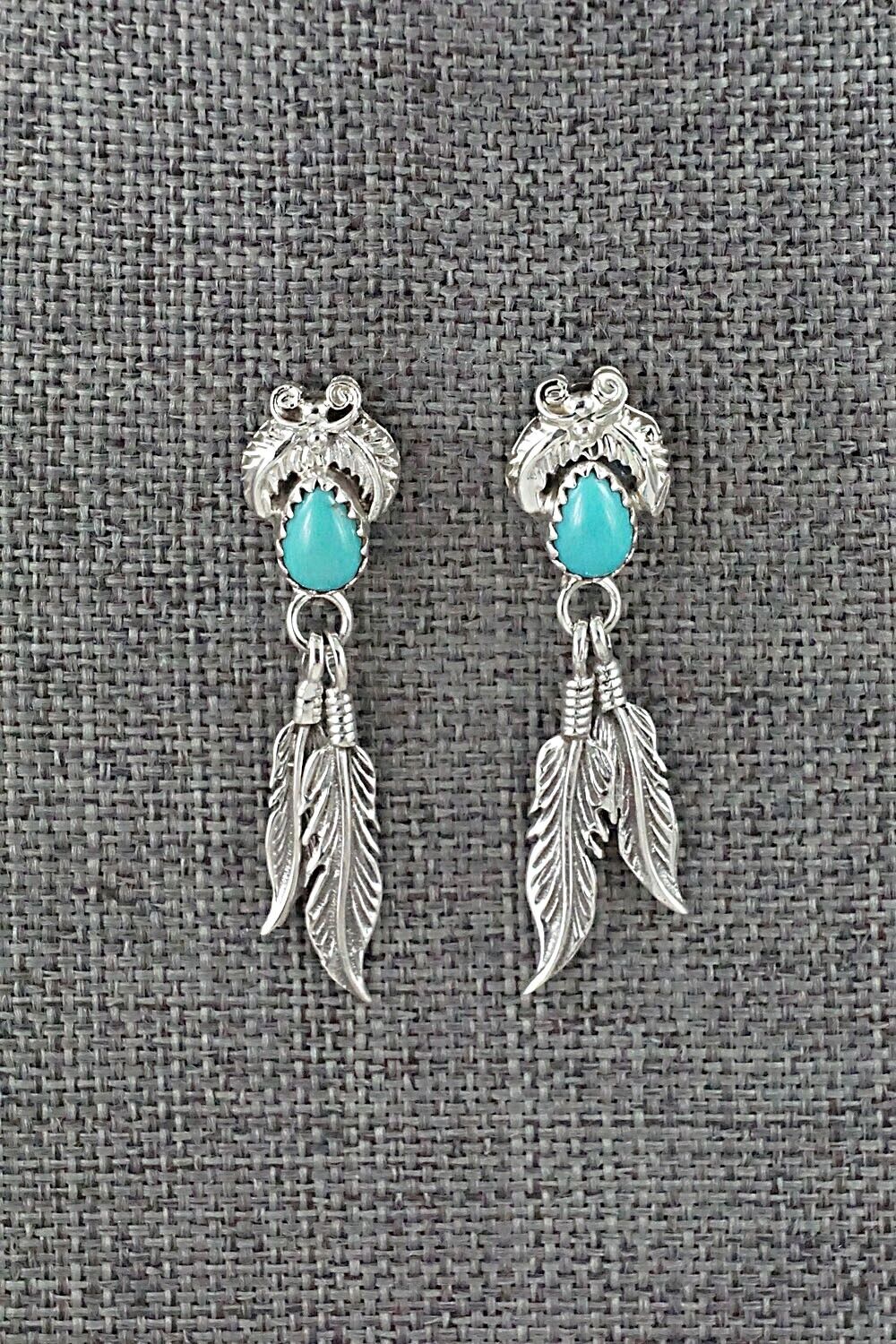 Turquoise and Sterling Silver Earrings - Sharon McCarthy