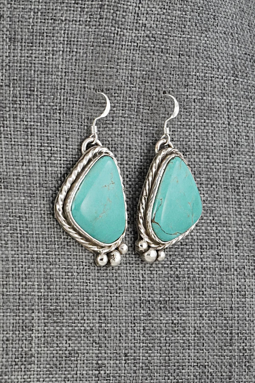 Turquoise & Sterling Silver Earrings - Aaron Robertson
