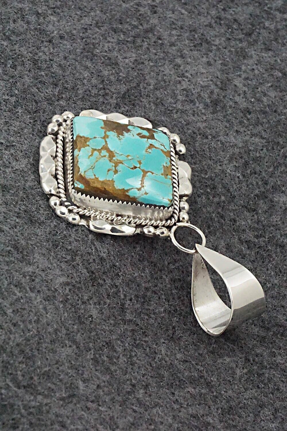 Turquoise & Sterling Silver Pendant - Kenny Calavaza