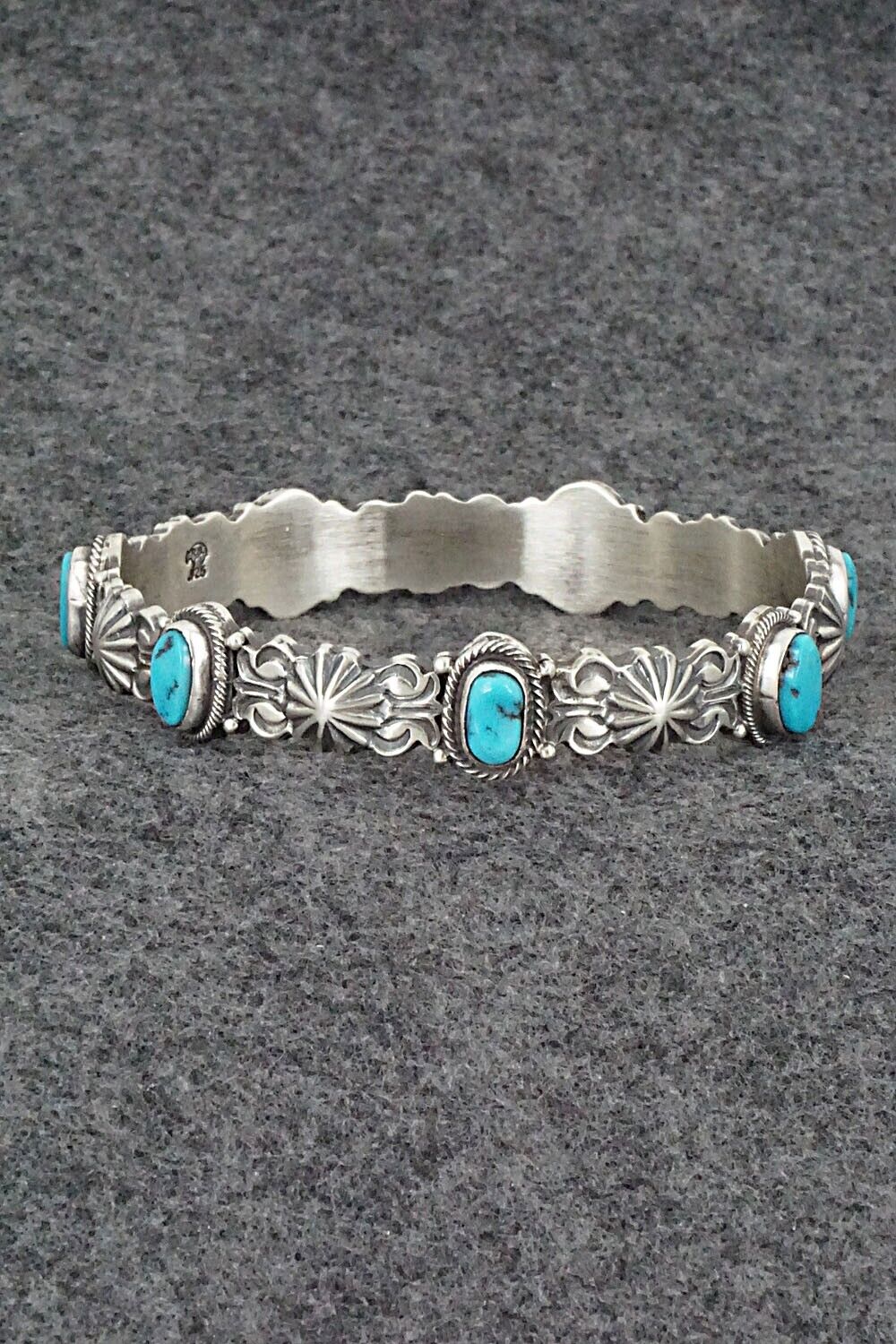 Turquoise & Sterling Silver Bangle Bracelet - Thomas Yazzie