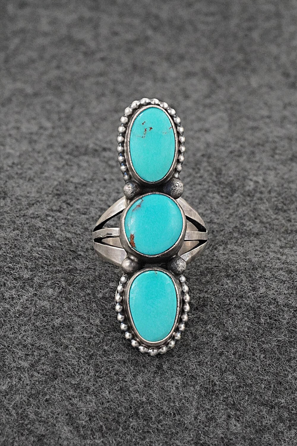 Turquoise & Sterling Silver Ring - Darrin Livingston - Size 7