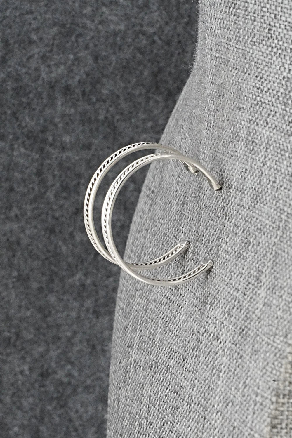 Sterling Silver Hoop Earrings - Elaine Tahe