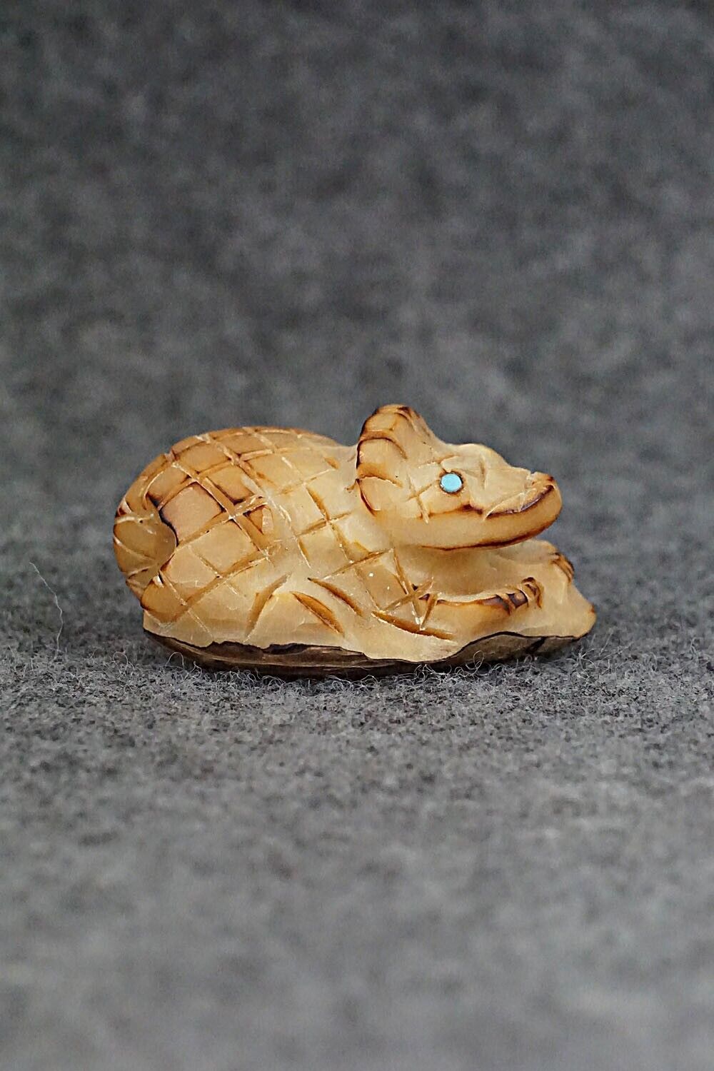 Horned Toad Zuni Fetish Carving - Alfred Lamy