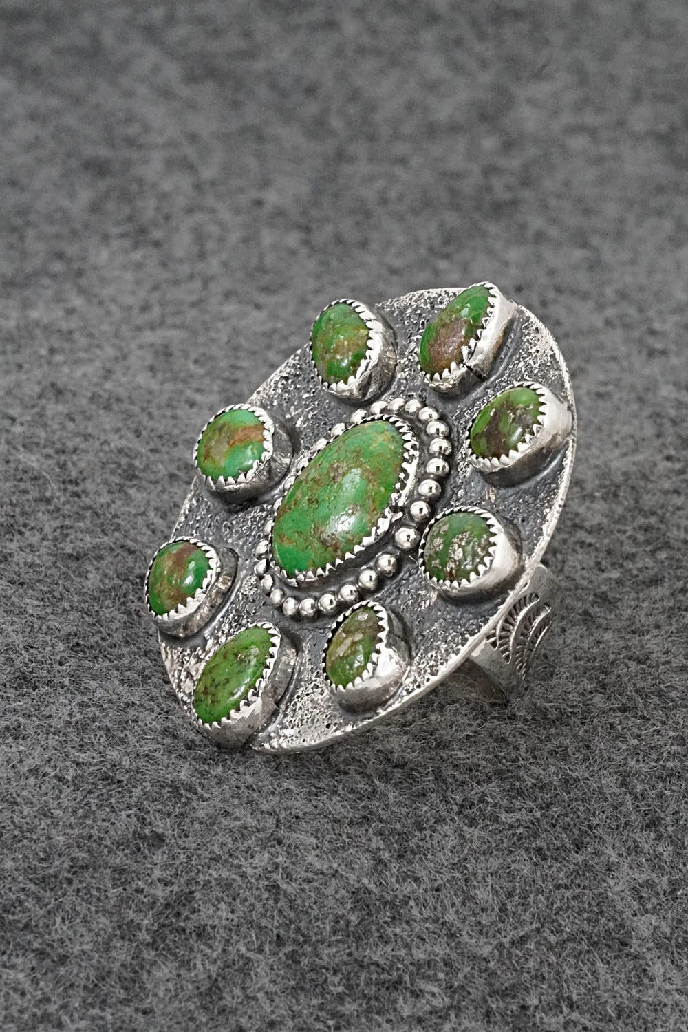Turquoise & Sterling Silver Ring - Delbert Arviso - Size 8