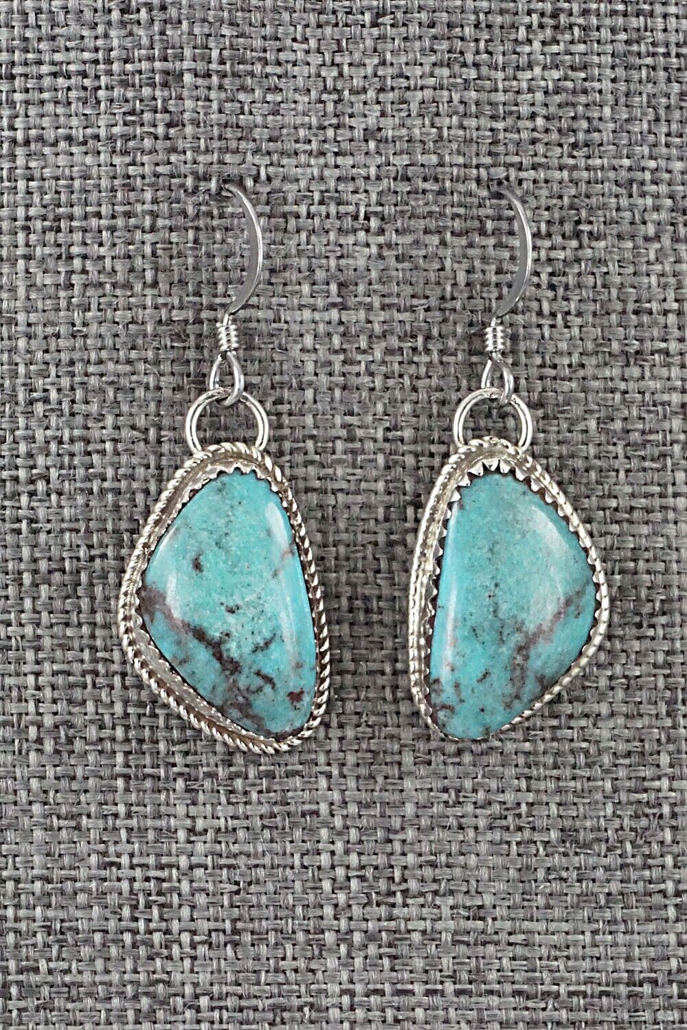 Turquoise & Sterling Silver Earrings - Ernest Hawthorne