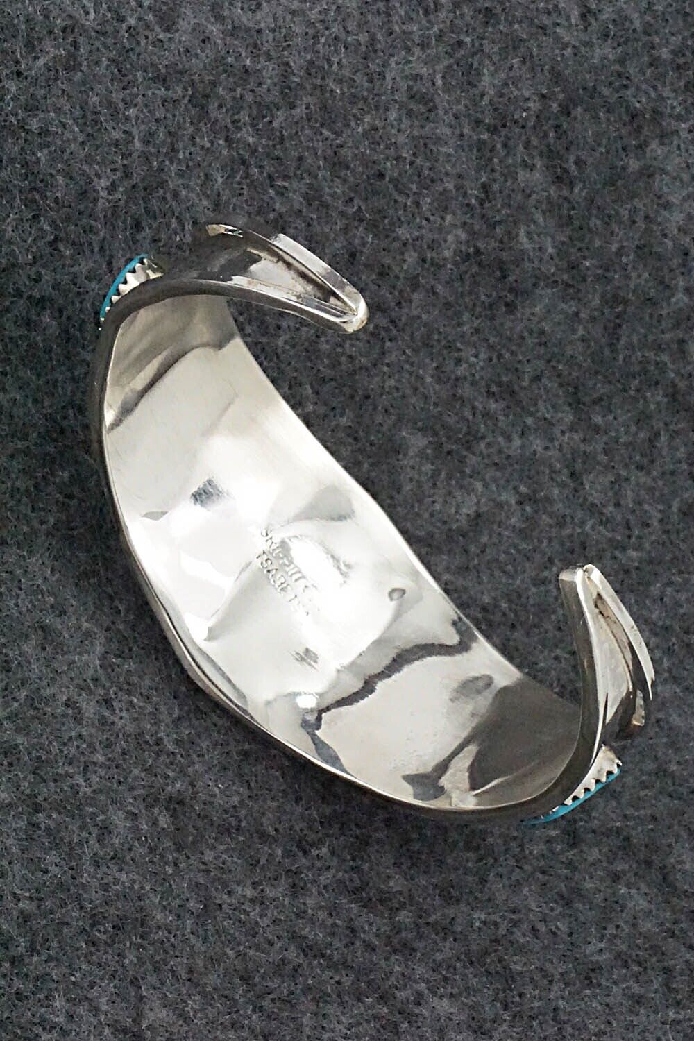 Turquoise & Sterling Silver Bracelet - Vangie Tsabetsaye