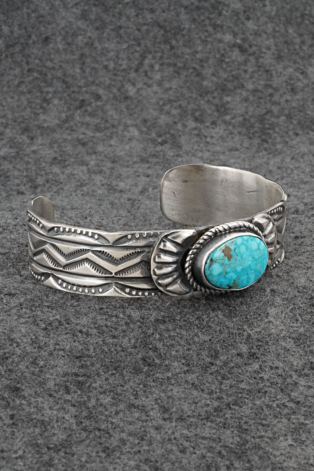 Turquoise & Sterling Silver Bracelet - Tillie Jon