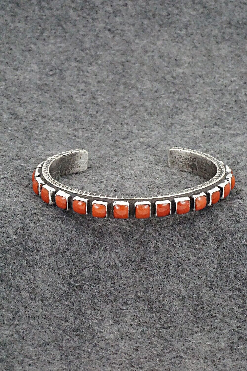 Coral & Sterling Silver Bracelet - Ernest Rangel