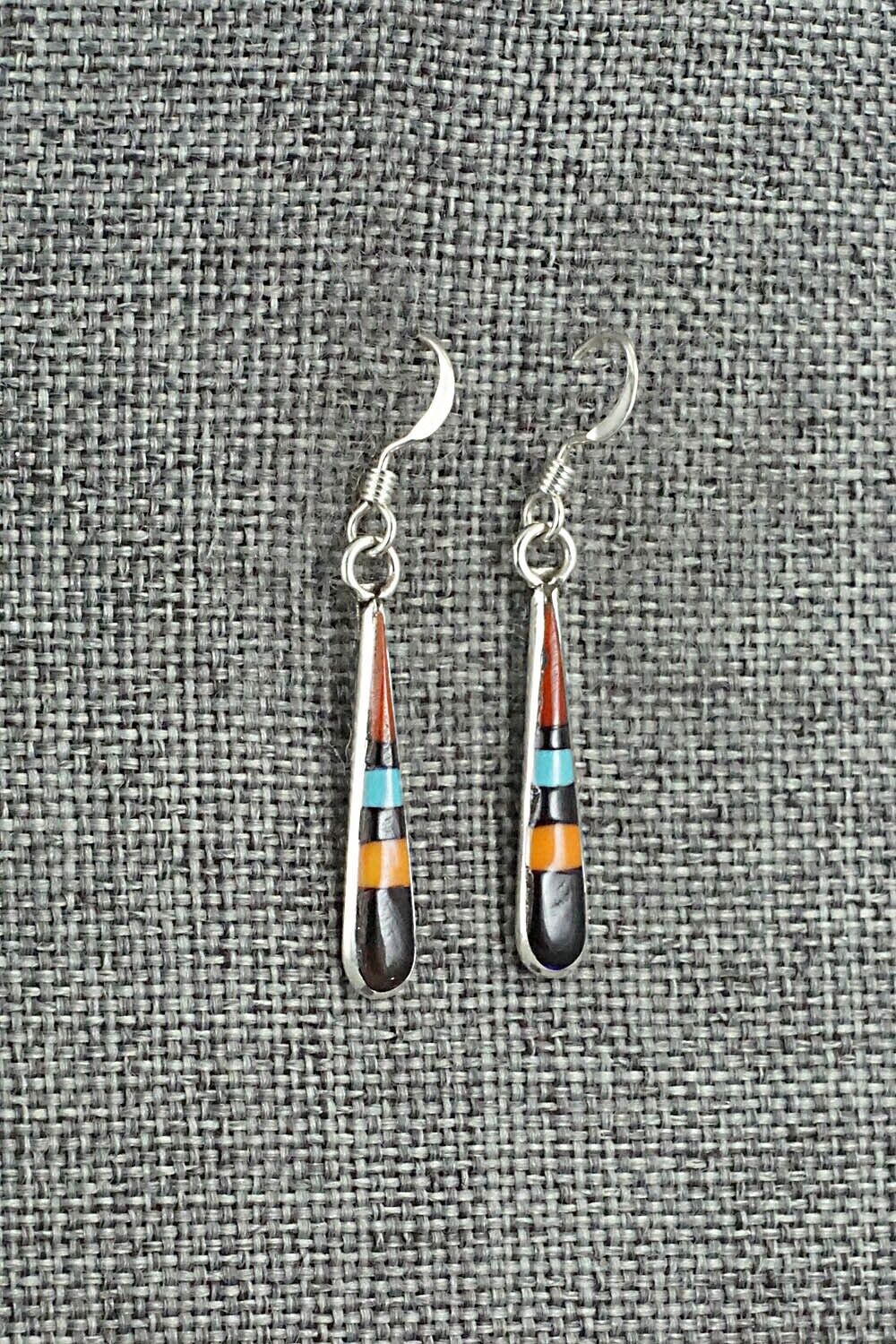 Multi-Stone & Sterling Silver Earrings - Stanford Etsate