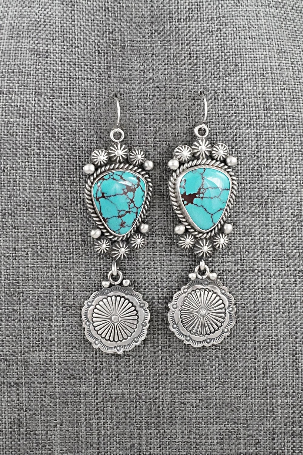 Turquoise & Sterling Silver Earrings - Michael Calladitto