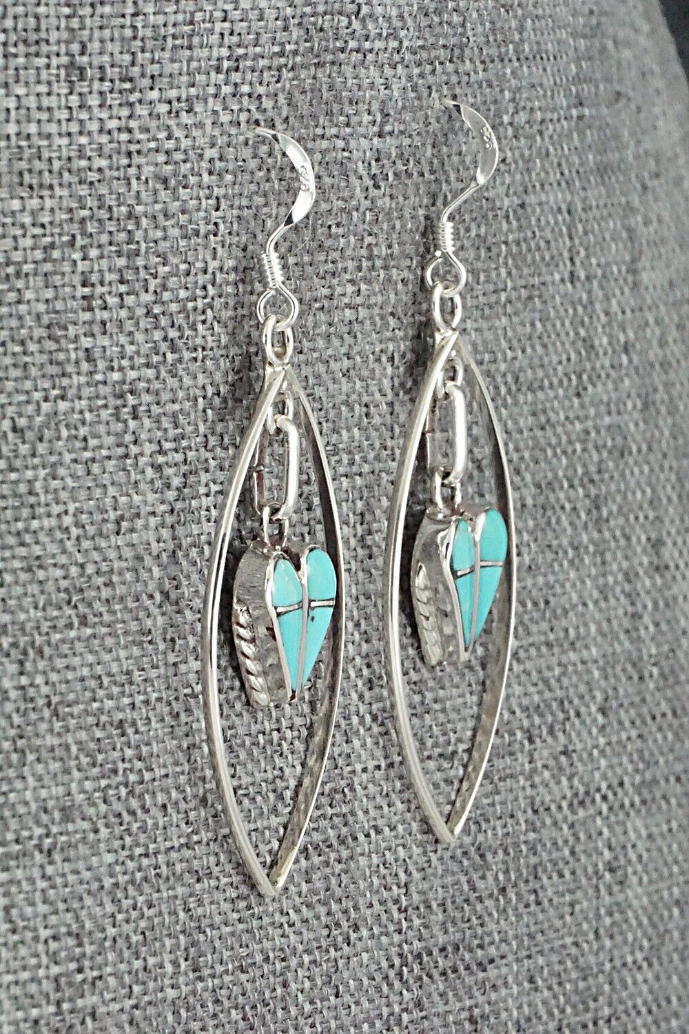 Turquoise and Sterling Silver Earrings - Velda Nastacio