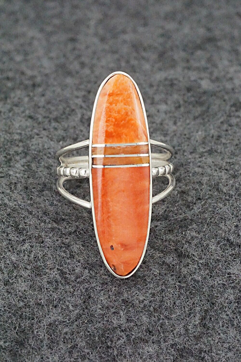 Spiny Oyster & Sterling Silver Ring - Harold Smith - Size 7.5