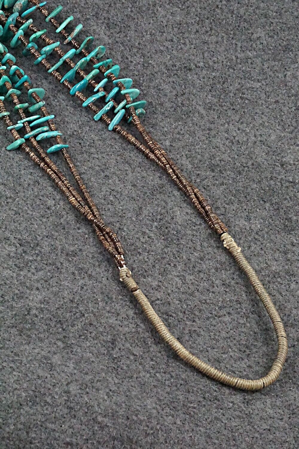 Turquoise & Shell Necklace 36" - Louise Joe