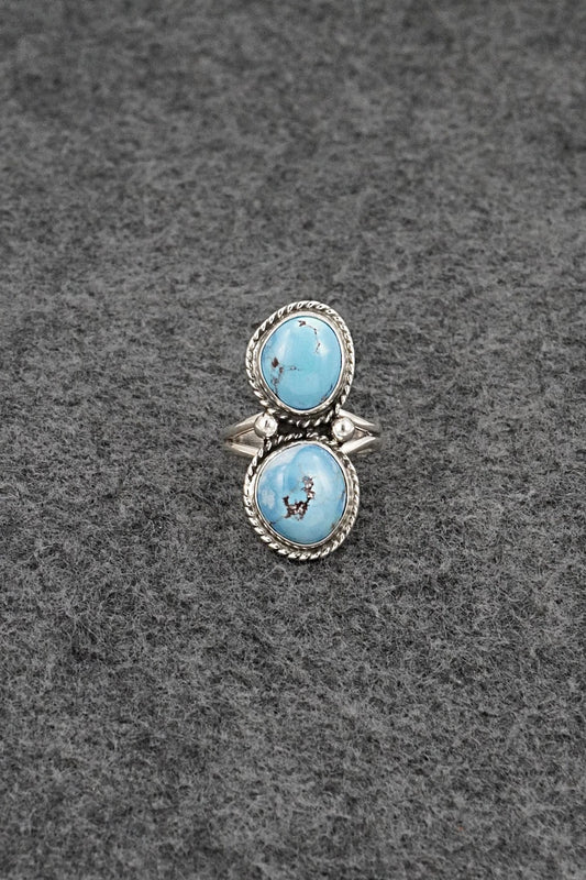 Turquoise & Sterling Silver Ring - Eugene Gruber - Size 5