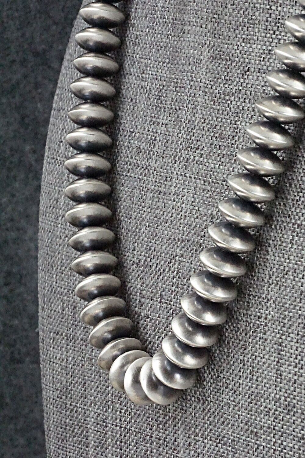 Sterling Silver Navajo Pearl Necklace 20" - Dorinda Mariano