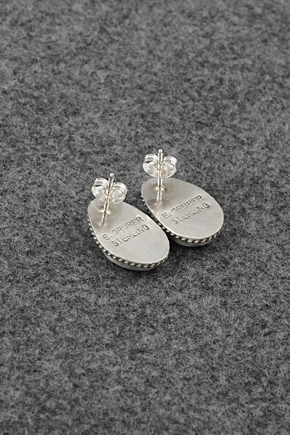 Turquoise & Sterling Silver Earrings - Eugene Gruber
