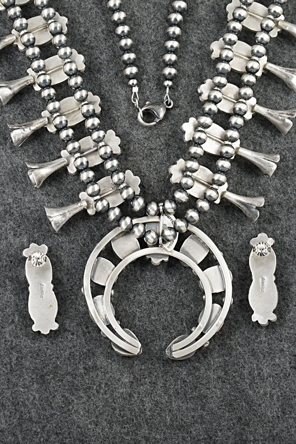 Turquoise & Sterling Silver Squash Blossom Set - Darrin Livingston