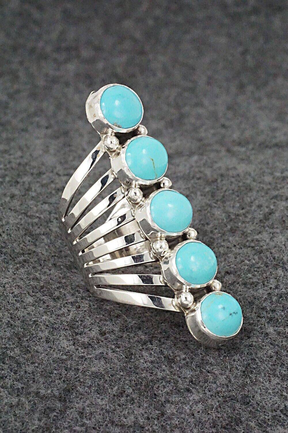 Turquoise & Sterling Silver Ring - Thomas Yazzie - Size 7