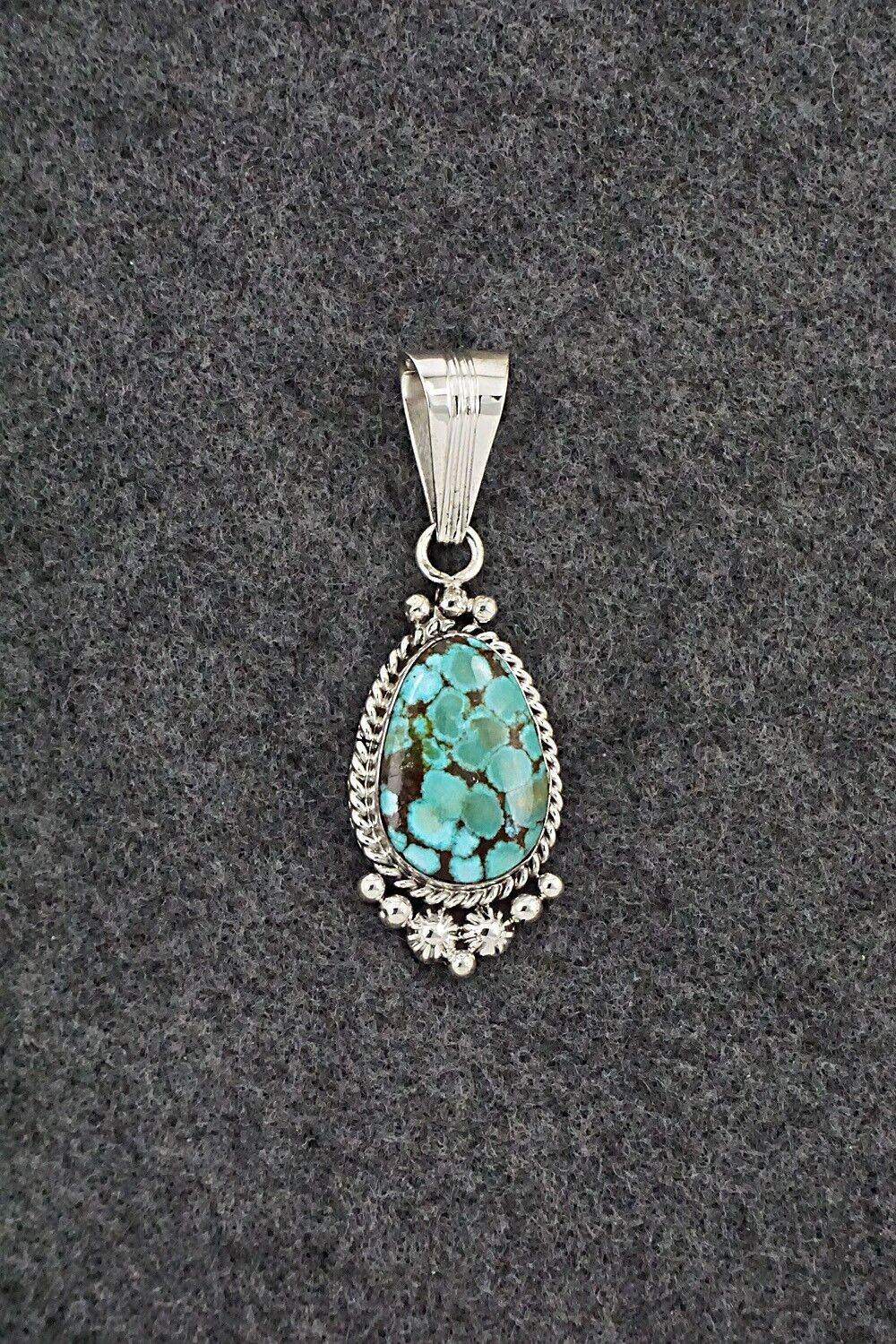 Turquoise & Sterling Silver Pendant - Samuel Yellowhair