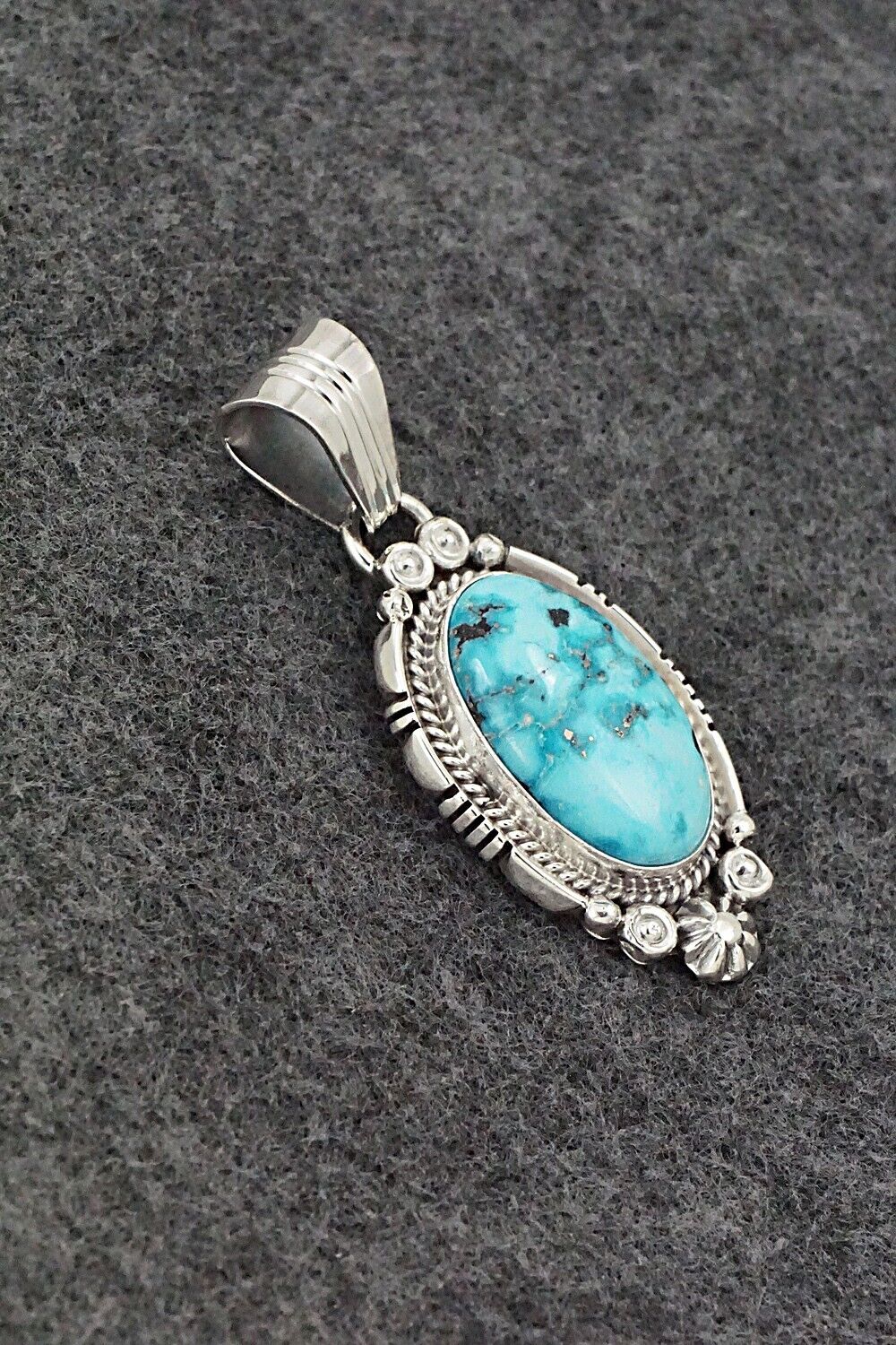 Turquoise & Sterling Silver Pendant - Daniel Benally