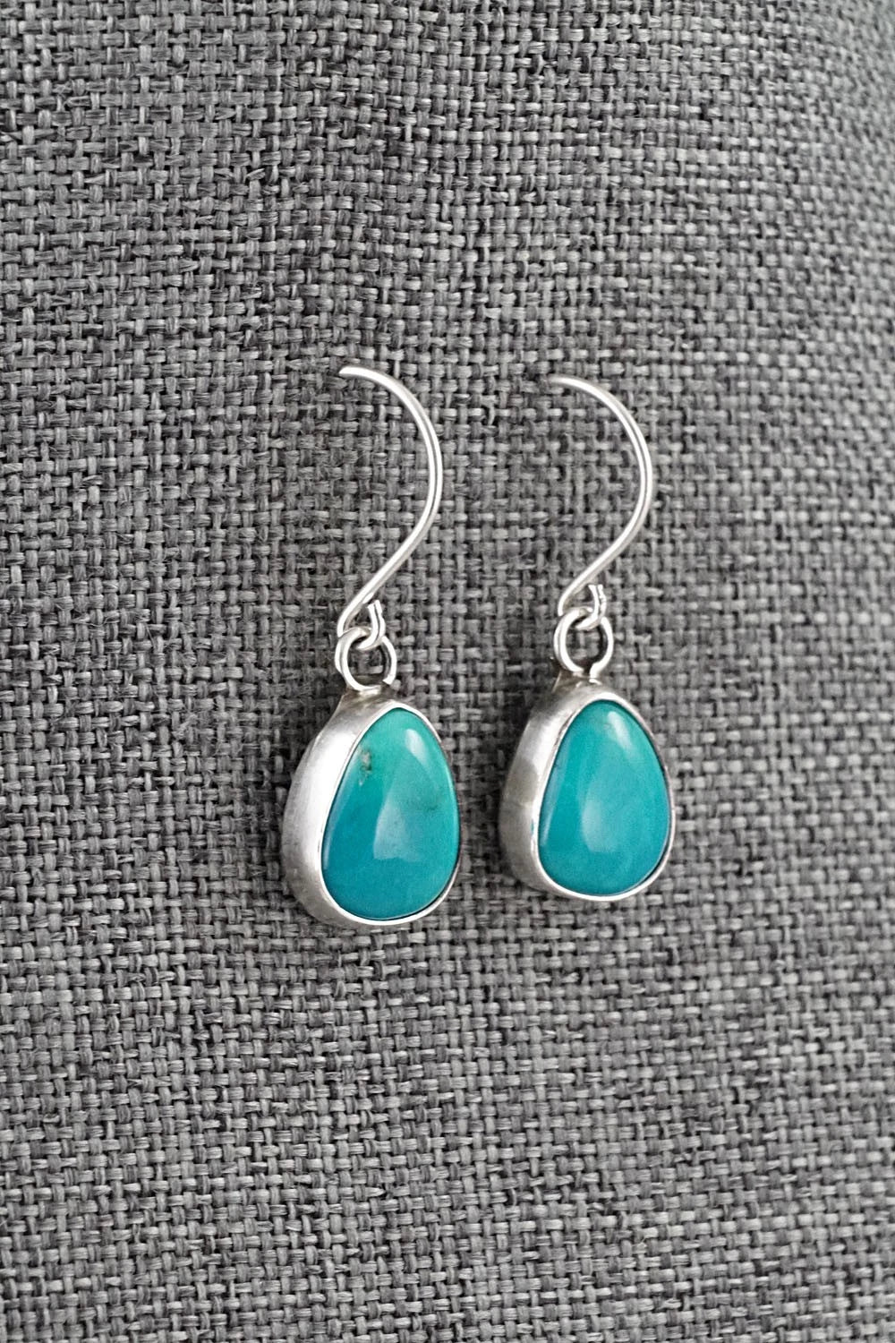 Turquoise & Sterling Silver Earrings - Rosemary Saunders
