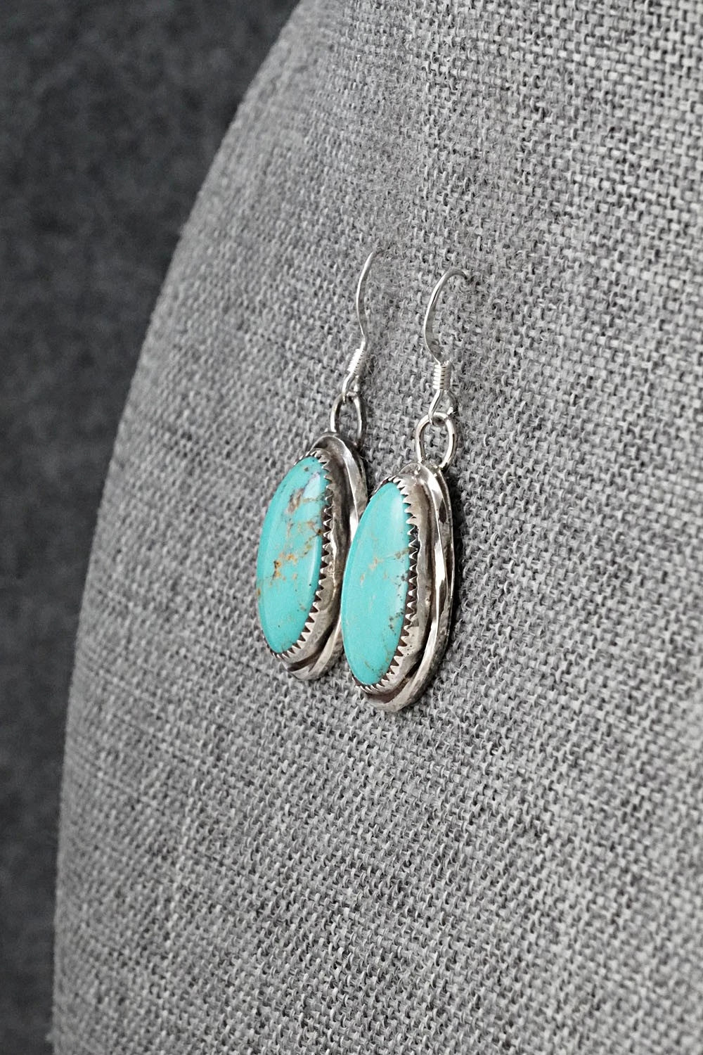 Turquoise & Sterling Silver Earrings - Ernest Hawthorne