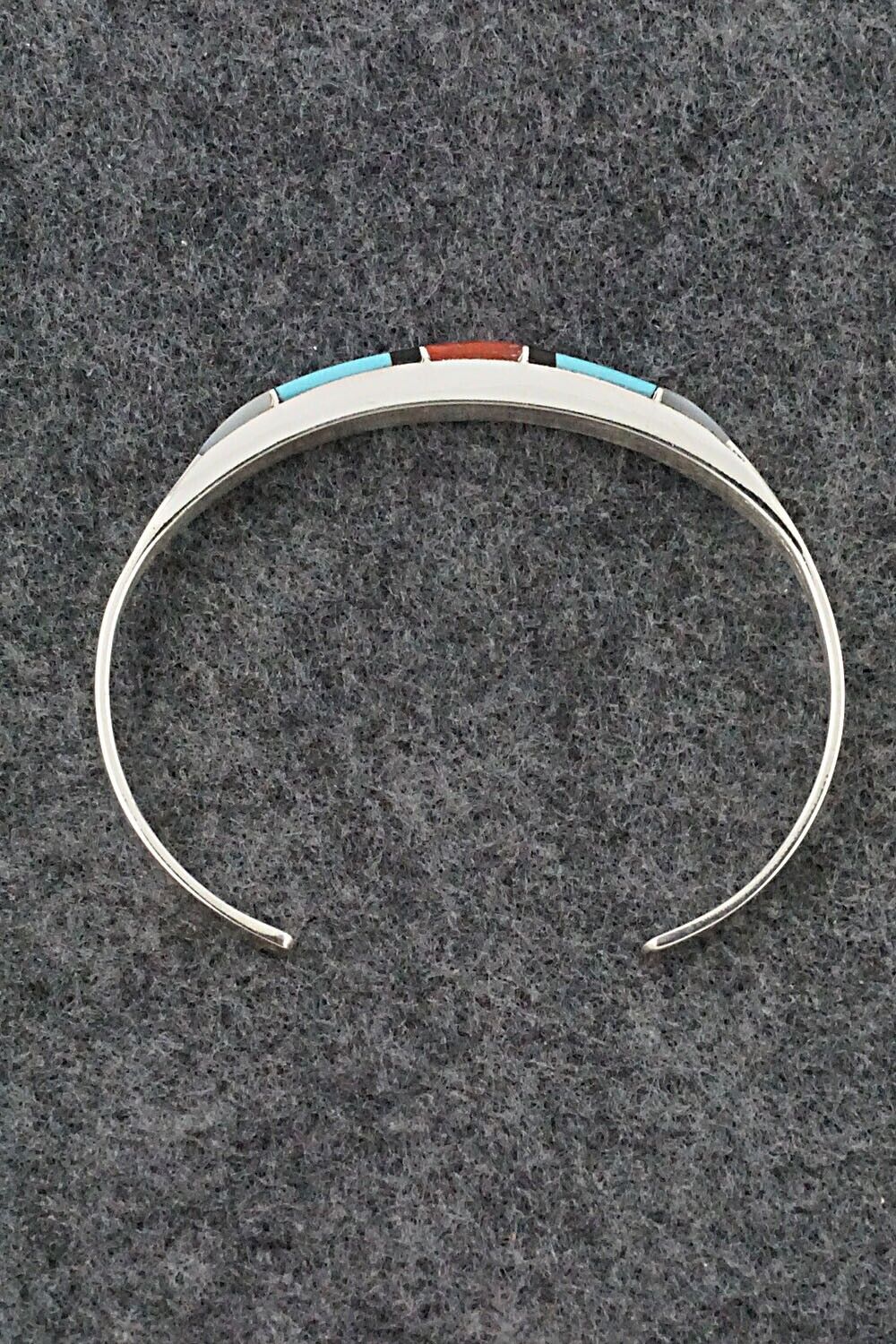 Multi Stone & Sterling Silver Inlay Bracelet - Phyllis Albert