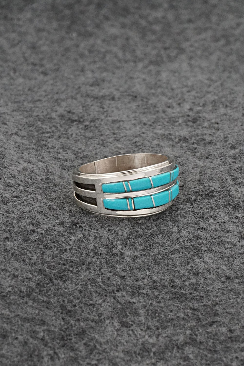 Turquoise & Sterling Silver Ring - Wilbert Muskett Jr. - Size 9.5