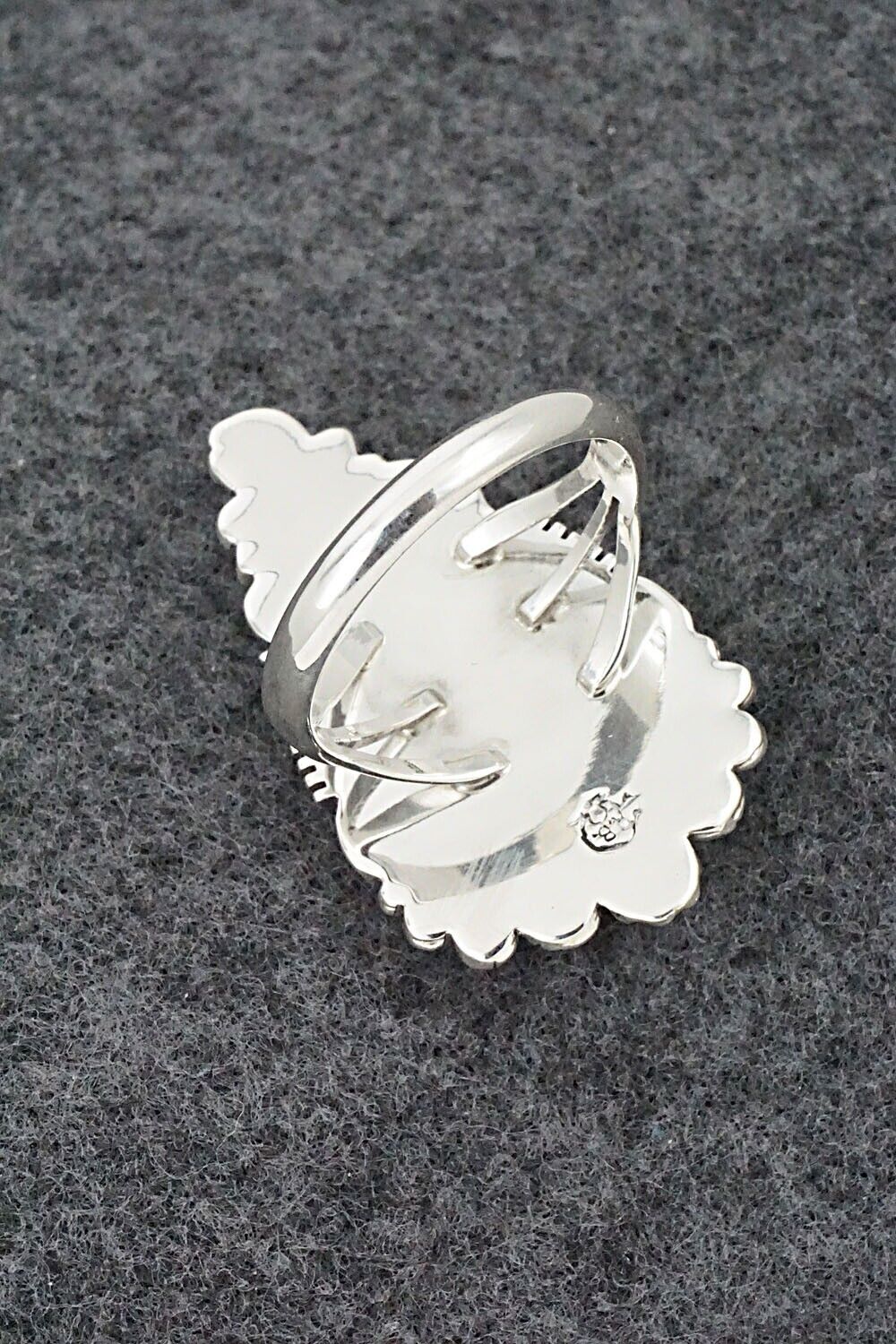 White Buffalo & Sterling Silver Ring - Daniel Benally - Size 10.75