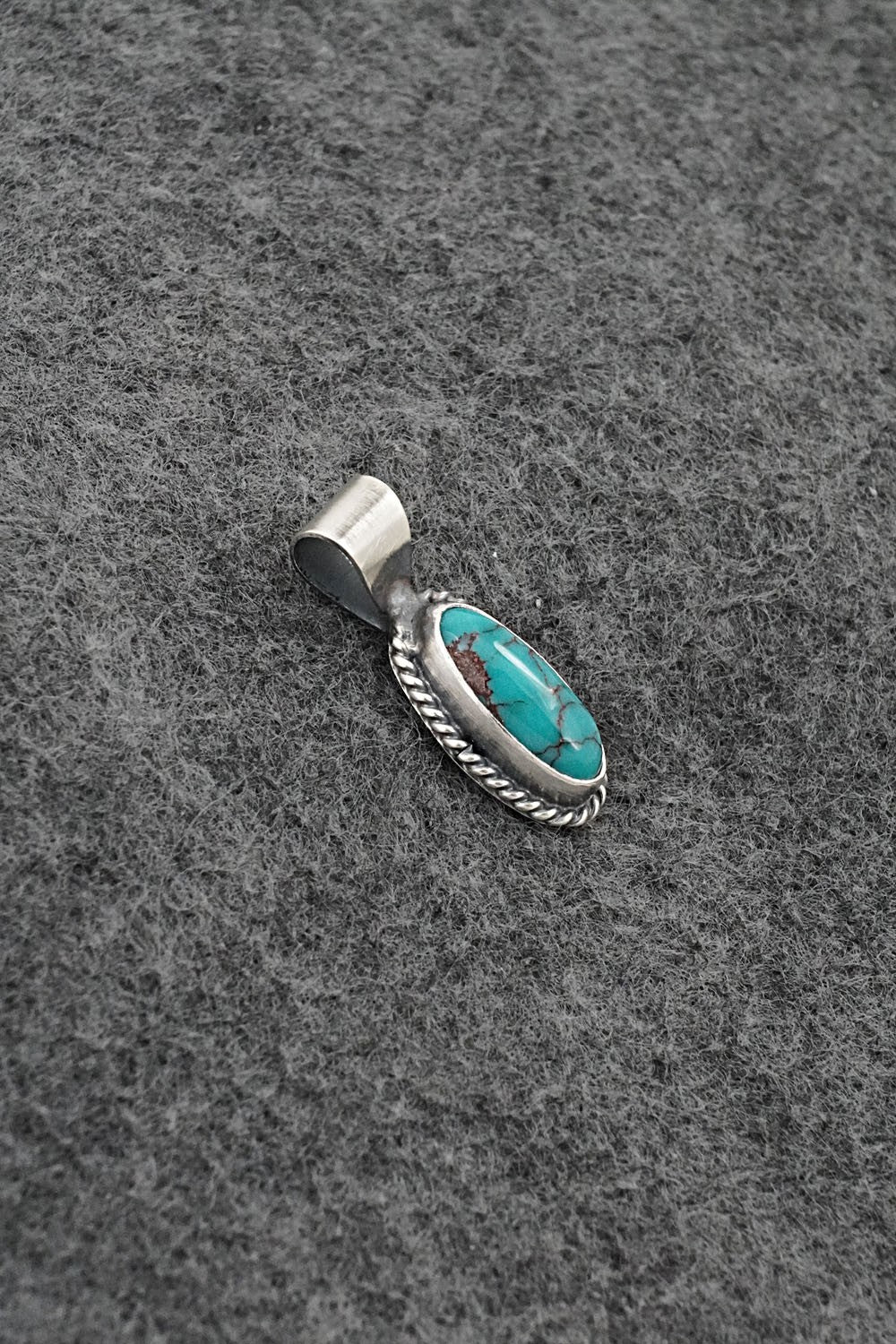 Turquoise & Sterling Silver Pendant - Rena Begay