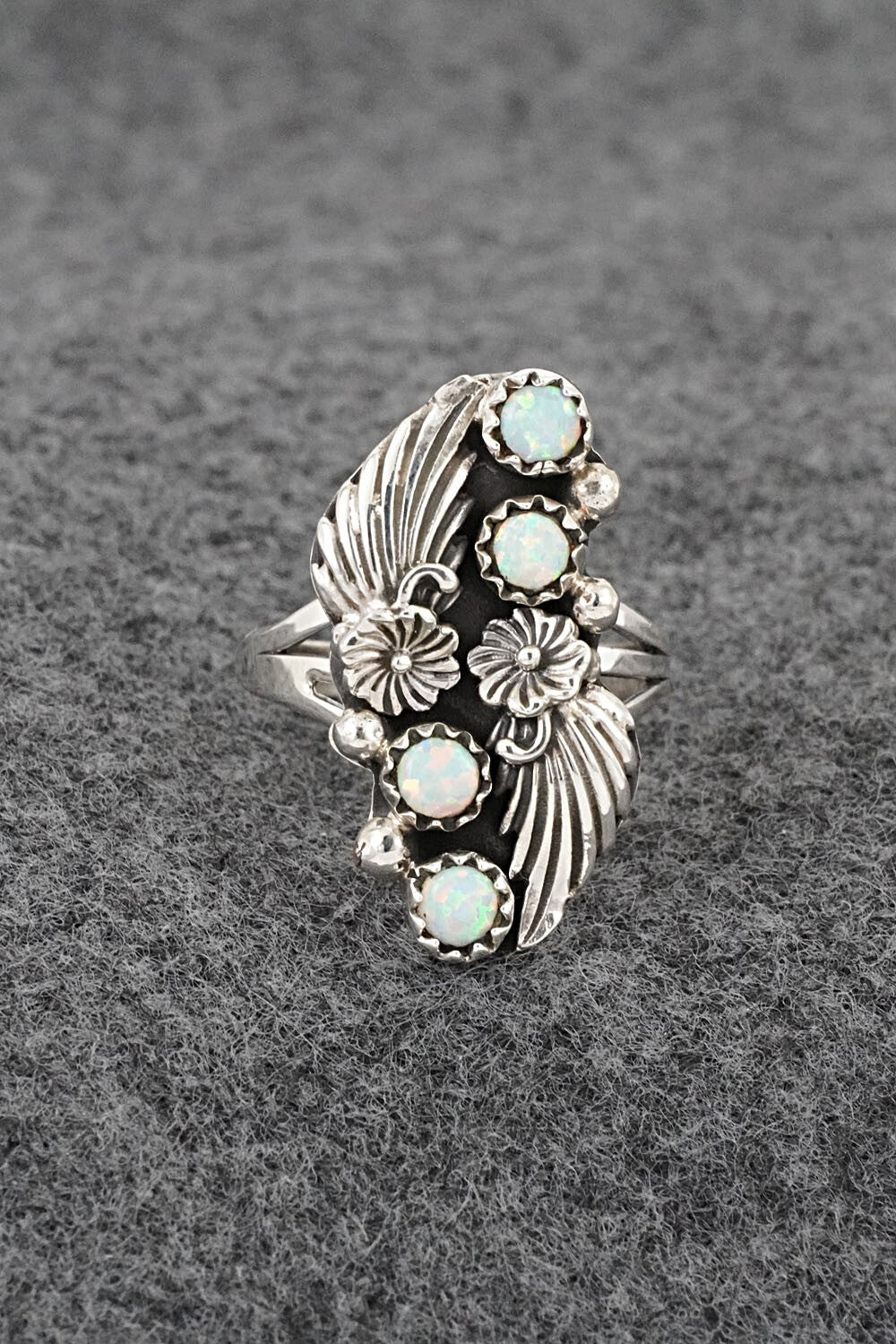 Opalite & Sterling Silver Ring - Judy Largo - Size 7.25